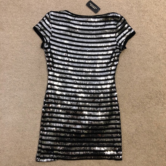 Forever 21 Dress Black with Silver Sequins - Picture 5 of 5